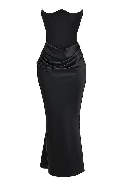 Strapless Corset Maxi Dress