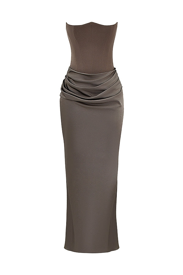 Strapless Corset Maxi Dress