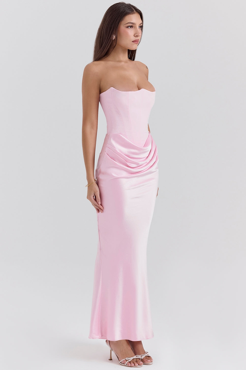 Strapless Corset Maxi Dress