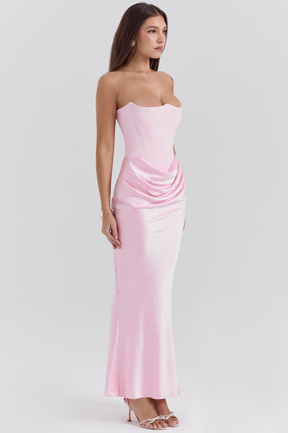 Strapless Corset Maxi Dress