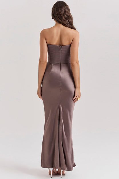 Strapless Corset Maxi Dress
