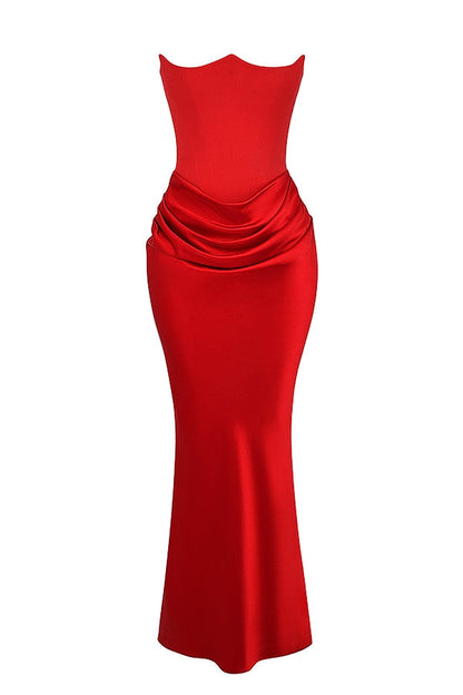 Strapless Corset Maxi Dress