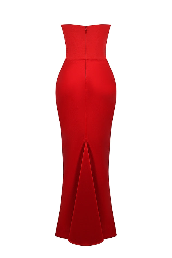 Strapless Corset Maxi Dress