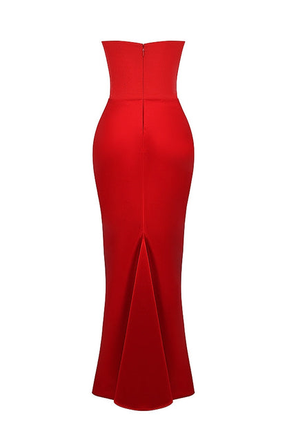 Strapless Corset Maxi Dress