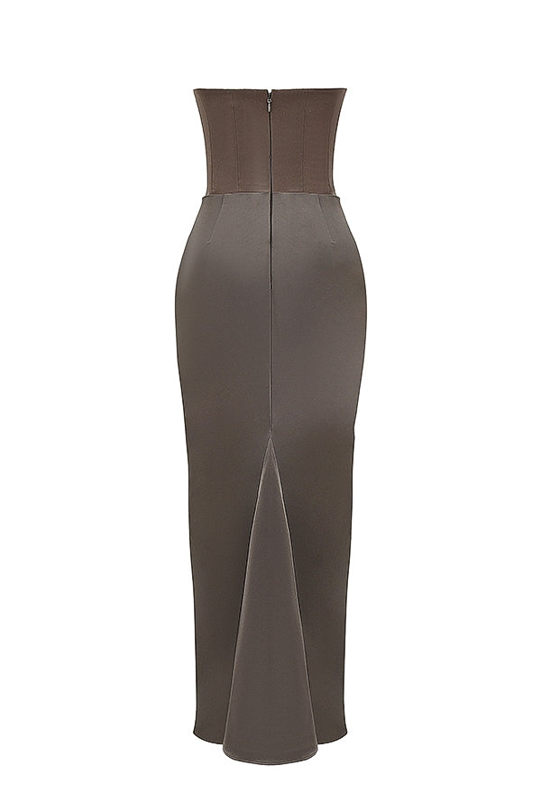 Strapless Corset Maxi Dress