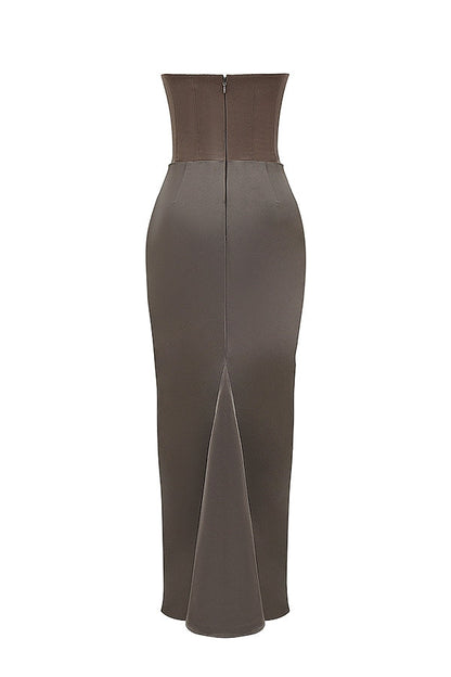 Strapless Corset Maxi Dress